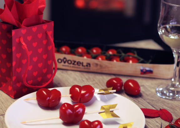 Valentínske srdiečka zo cherry paradajok OVOZELA