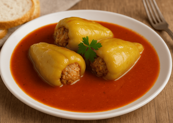 Plnená paprika v paradajkovej omáčke
