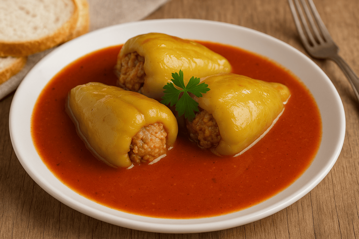 Plnená paprika v paradajkovej omáčke